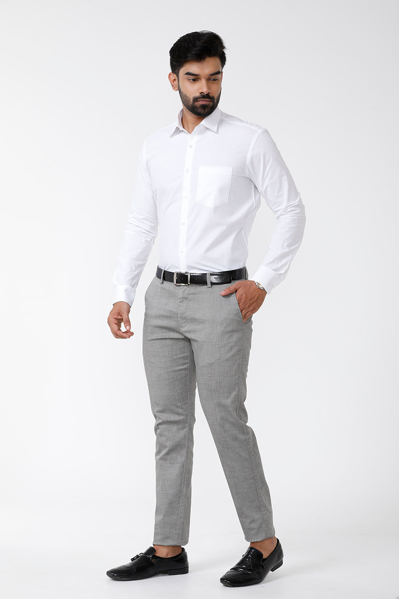 grey pullover, a white shirt, grey pants and no tie | Business casual men,  Mens fashion suits, Men casual